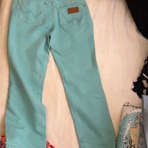 Teal high waisted wrangler jeans new with tags (size 27/4)